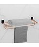 Plantex 304 Grade Stainless Steel 24 Towel Rack in Parv-Rose Gold & Black - Bathroom Accessories for Elegant Look