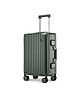The Clownfish Stark Series Luggage Polycarbonate Hard Case Suitcase Eight Wheel Trolley Bag with Double TSA Locks- Forest Green (Small Size, 57 cm-22 inch)
