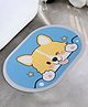 UMAI X SAVYA Home Multipurpose Mat for Kids Bedroom, Play Area, Living Room, Bathroom, Shower | 60 x 40, Light Blue | Anti-Skid, Cute Dog Print Doormat