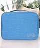 UMAI Portable Travel Organizer for Electronics Accessories | Dual Layer Organiser Bag for Cable, Charger, Cards | Vanity Bag-Lightweight, Waterproof, Mutlipurpose, Adjustable compartments (Blue)