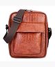 Clownfish Leather Messenger Bag - Stylish Tan Sling Crossbody