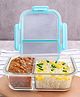 Better Home Glass Microwave Safe Lunch Box Set | 2-Compartment | Safety Lock | 570ml | Transparent