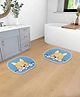 SAVYA HOME Kids Play Mat | 60x40 Light Blue | Anti-Skid Dog Print Doormat