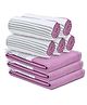The Better Home 100% Cotton Turkish Bath Towel | Quick Drying Cotton Towel | Light Weight, Soft & Absorbent Turkish Towel (Pack of 8, Purple)