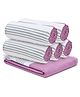 The Better Home 100% Cotton Turkish Bath Towel - Quick Drying & Absorbent - Soft & Light - Purple (Pack of 6)