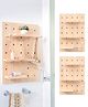 The Better Home Pinewood Pegboard Key Holder Wooden Wall Shelves for Home Organizer | Shelf for Boys, Girls, Kids, Living Room, Office, or Bedroom Wall Decor (Pack of 2-24 * 16 Inch)