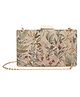 The Clownfish Estella Collection Faux Leather Womens Party Clutch Ladies Wallet Evening Bag With Chain Strap (Copper)
