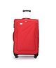 The Clownfish Farren Luggage Polyester Softcase Suitcase Four Wheel Trolley Bag- Red (Medium Size- 68 cm)