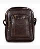The Clownfish Stellar Faux Leather Unisex Crossbody Sling Bag Tablet Bag (Dark Brown)
