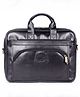 The Clownfish 11 Litre Faux Leather 15.6 Inch Laptop Messenger Bag Briefcase (Black)