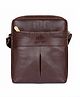 The Clownfish Royal Vegan Leather Unisex Office Sling Bag Crossbody Bag (Dark Brown)