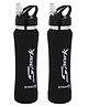Strauss Spark Stainless-Steel Bottle, Rubber Finish, 750 ml, (Black), (Pack of 2)