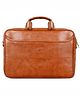 The Clownfish Divine Faux Leather 15.6 Inch Laptop Messenger Bag Briefcase (Tan)
