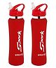 STRAUSS Spark Stainless-Steel Bottle, Rubber Finish, 750 ml, (Red), (Pack of 2)