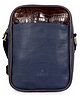 THE CLOWNFISH Sapphire Faux Leather Unisex Crossbody Sling Bag (Blue)