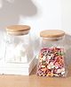 Borosilicate Jar with Wooden Lid|LP031|360 ml  560 ml|Pack of 2