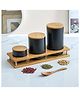 UMAI 3 Pcs Ceramic Jar Set | 260ml, 800ml, 1000ml | Black | YX08-3-BK