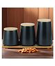 UMAI 3 Pcs Ceramic Jar Set | 500ml, 700ml, 850ml | Black | YX04-3-BK