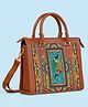 Kalankit Satchel Handbag with Detachable Strap | Party Handbag for Women | Vegan Leather Premium Handbag | Madhubani