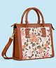 Kalankit Stylish Office Handbag | Messenger Satchel Handbag With Zipper | Premium Quality Spacious Office Bag | Floral