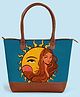 Kalankit Work Tote Bags For Women | Travel Beach Tote Bags For Women | Vegan Leather Spacious Fatty Tote With Zip, Blue
