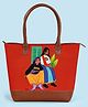 Kalankit Tote Bags With Zipper | Travel Tote Bags For Women | Vegan Leather Fatty Tote | Spacious Office Bag | Red