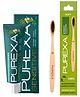 PUREXA Herbal Sensitive Toothpaste-100g (Pack of 1) With Bamboo Charcoal Soft Toothbrush (Pack of 1), Anti Sensitivity Toothpaste with natural elements like Spinach, Rhubarb, Arnica & Licorice, highly effective in Teeth Sensitivity