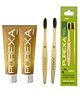 PUREXA Anticavity Probiotic Toothpaste Pack of 2 Prevents Cavity Like a Pro, Bamboo Soft brush With Charcoal Pack of 2
