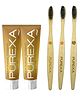 PUREXA Anticavity Probiotic Toothpaste (Pack of 2) Prevents Cavity Like a Pro, | Bamboo Charcoal Toothbrush(Pack of 3), Soft brush With Charcoal Infused soft bristles