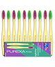 PUREXA Kids Bamboo Toothbrush Pack of 10 | bamboo toothbrush | soft toothbrush for kids | Easy Grip Handle | Antibacterial and Biodegradable | Eco-Friendly tooth brush for kids