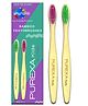 PUREXA Kids Bamboo Toothbrush Pack of 2 | bamboo toothbrush | soft toothbrush for kids | Easy Grip Handle | Antibacterial and Biodegradable | Eco-Friendly toothbrush for kids