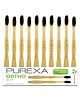 PUREXA Orthodontic Toothbrush for Braces Bamboo Interdental Brush for Teeth Charcoal Soft Bristles Bamboo Brush Pack of 10