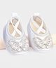Daizy Butterfly Stone & Pearl Embellished Booties - Silver