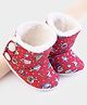 Daizy Sea Theme Printed Booties - Red