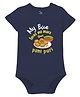 Zeezeezoo Half Sleeves My Bua Loves Me More Than Pani Puri Printed Onesie - Navy