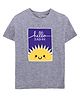 Zeezeezoo Half Sleeves Hello Sunshine Printed Tee - Purple Melange
