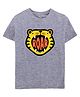 Zeezeezoo Half Sleeves ROAR Tiger Printed Tee - Purple Melange