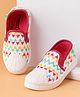 Cute Walk by Babyhug Triangle Print Slip On Casual Shoes - Red