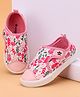Cute Walk by Babyhug Velcro Closure Floral Printed Casual Shoes - Pink