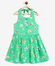 Campana Halter Neck Floral Printed Dress - Green