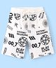 Pine Kids Terry Knit Above Knee Length Shorts Soccer Ball Print - Snow White