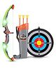 YAMAMA Archery Bow And Arrow Set For Kids Boys Basic Archery Set With 3 Suction Cup Arrows Target And Quiver - Color May Vary