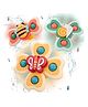 YAMAMA Baby Spinner Bath Toy For Kids And Babies Waterproof Suction Cup Finger Spinner Toy Montessori Fun and Development Learning Toy  (Pack of 3  Color And Design May Vary)