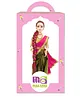 Maalona Maharashtrian doll with Hand stitched clothes Green and Pink nauvari  Height 30 cm