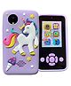 Happy Hues Kids Smartphone Toy with MP3 Music Player- Dual Camera for Selfies- in Built Games-2.4 inch Screen 8MP Camera Toys for Kids- Unicorn Purple