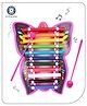 Aditi Toys Musical Butterfly Xylophone Toy, Plastic Butterfly Xylophone For Kids, Musical Butterfly Xylophone For Kids, Non-Toxic Suitable For Kids Above 3 Years, Bis Approved (Butterfly Xylophone Pink)