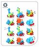 Aditi Toys Wind Up Animals|Wild Animal General Mobilization|Wind Up Function Toys|Key Operated Winding Walk Up Animals For Kids |Bis Approved (Pack Of 12)|Multicolor