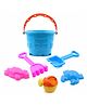 ADITI TOYS 6 Piece Plastic Beach Toy Set for Kids, Sand Castle Building Set for Kids, Made in India, Suitable for Kids
