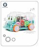 Aditi Toys Transparent Gear Bus For Kids, Mini School Bus With Tinkling Sound And Light Toy For Kids Above 3 Years, Bis Approved (Light Blue)