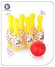 Aditi Toys Plastic Big Bowling Game Set With 6 Pin And 1 Ball, Multicolor Bowling Set For Indoor & Outdoor Play, Non-Toxic Bowling Game, Suitable For Kids Above 3 Years, Bis Approved (Yellow)